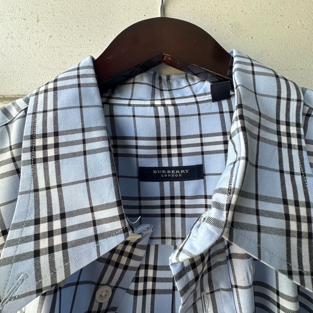 Burberry Men's Button-Down Shirt XL Blue